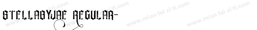 SteLLaByJae Regular字体转换